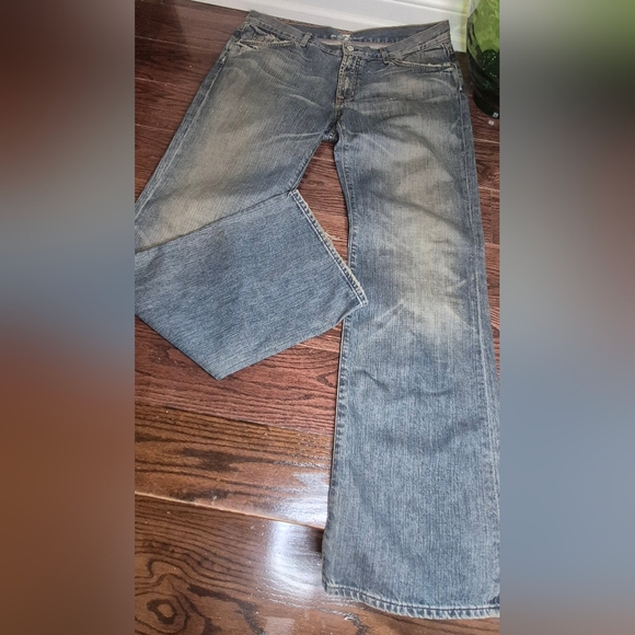 7 For All Mankind Men's Light Blue Bootcut Jeans - Picture 14 of 15